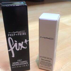 new MAC Hyper Real Serumizer Serum and Prep + Prime fix+ Travel Size duo